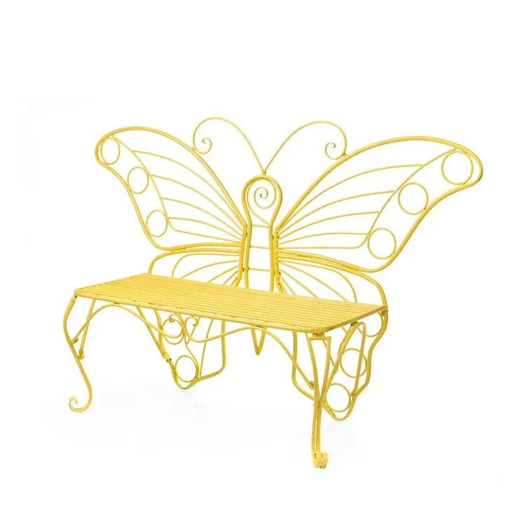 Last Day Special - Butterfly Metal Two People Outdoor Bench