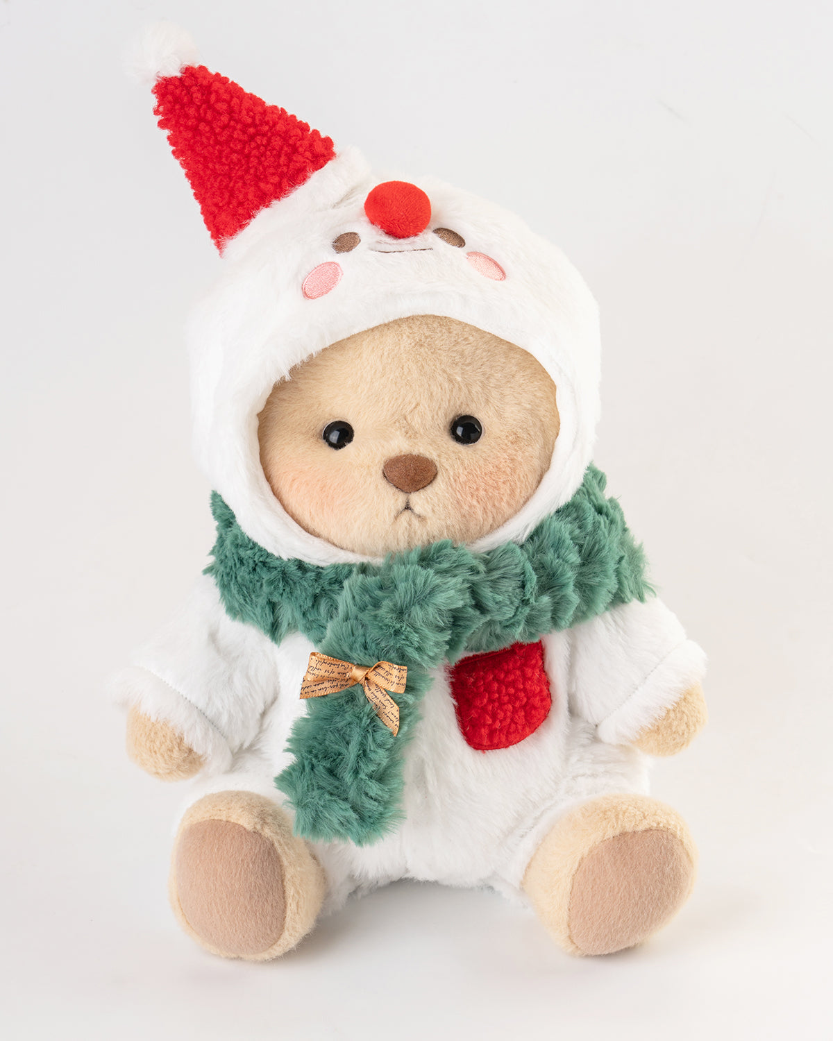 Getahug Christmas Snowman Bear | Handmade Jointed Teddy Bear Gift