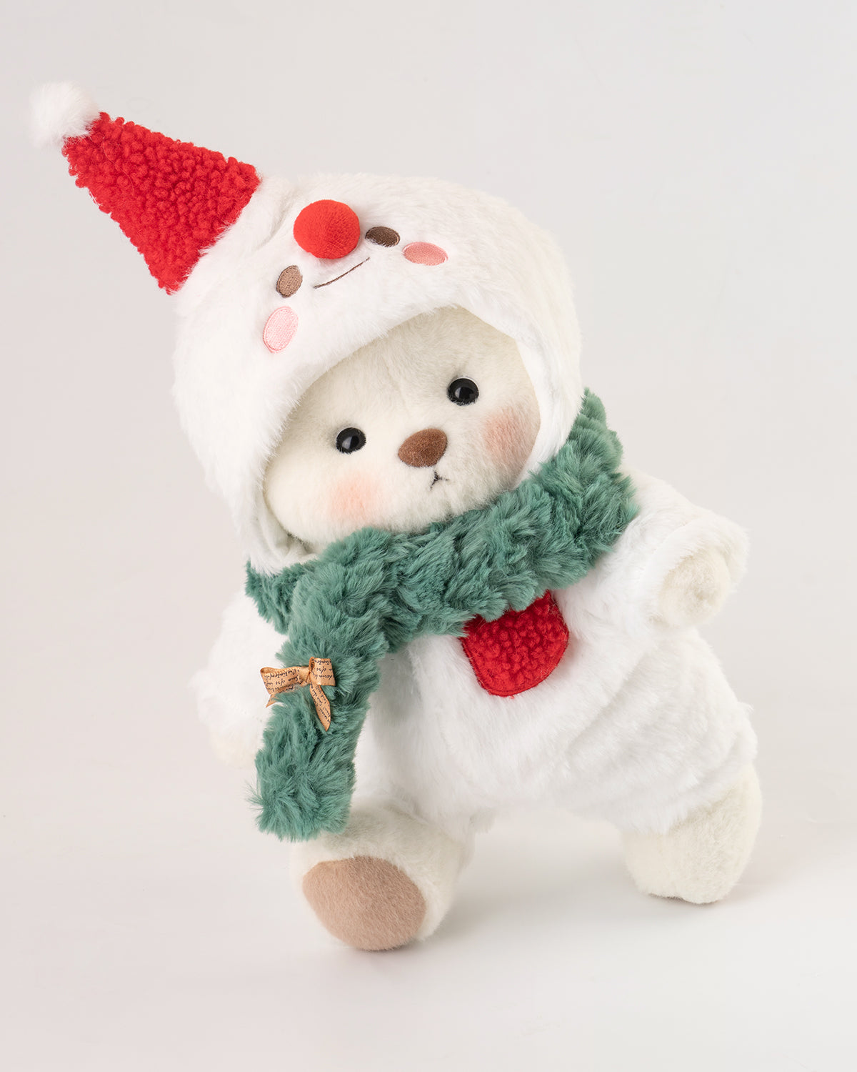 Getahug Christmas Snowman Bear | Handmade Jointed Teddy Bear Gift