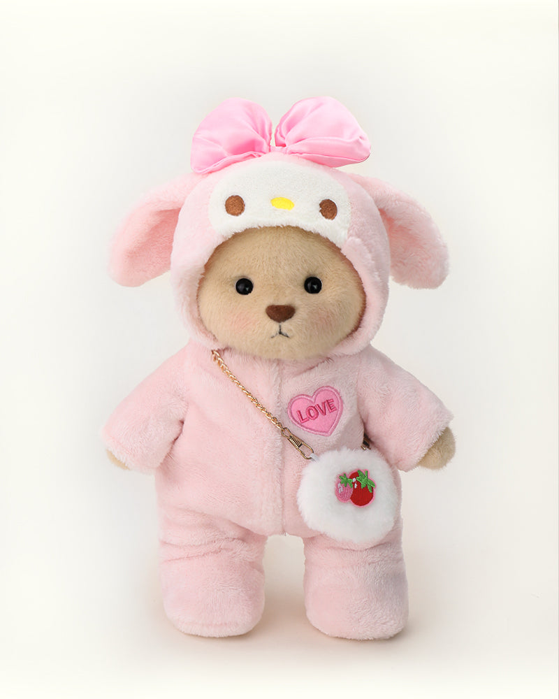 Getahug Love Strawberry Bear | Handmade Jointed Teddy Bear Gift