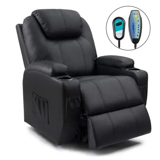 Second Half PriceFaux Leather Power Lift Recliner Chair with Massage and Heating Functions