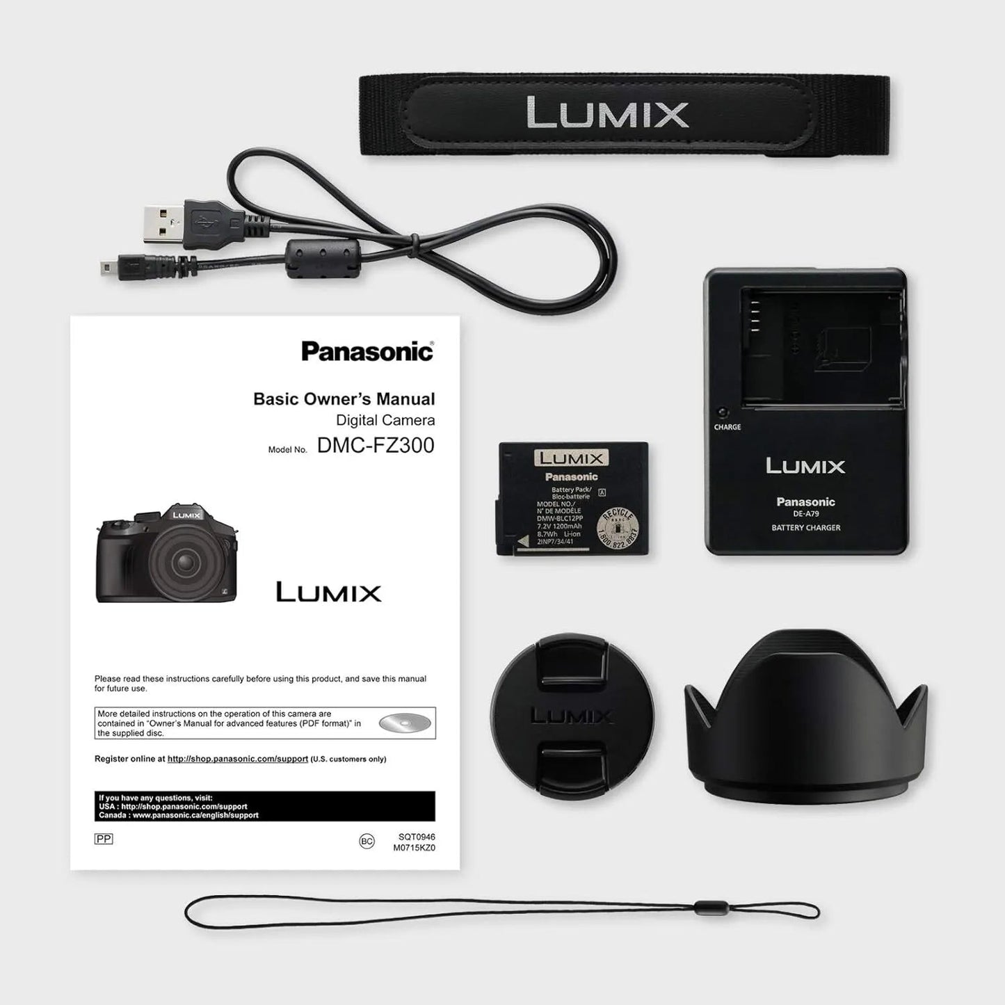 LUMIX FZ300 Long Zoom Digital Camera Features 12.1 Megapixel, 1/2.3-Inch Sensor, 4K Video, WiFi, Splash & Dustproof Camera Body, LEICA DC 24X F2.8 Zoom Lens - DMC-FZ300K