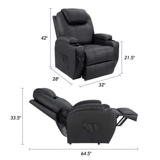 Second Half PriceFaux Leather Power Lift Recliner Chair with Massage and Heating Functions