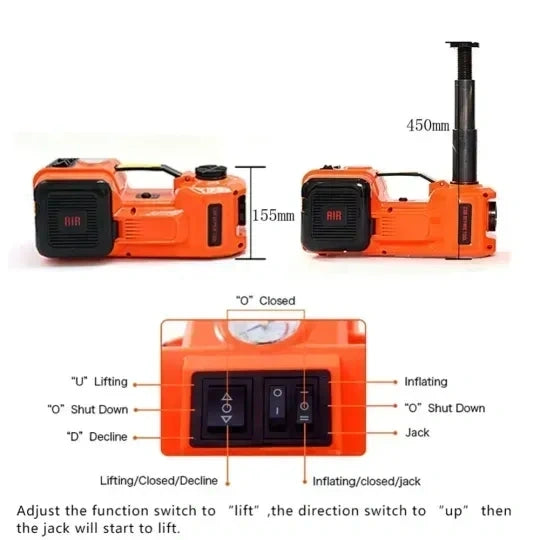 Last Day Clearance 3-in-1 Electric Hydraulic Car Jack