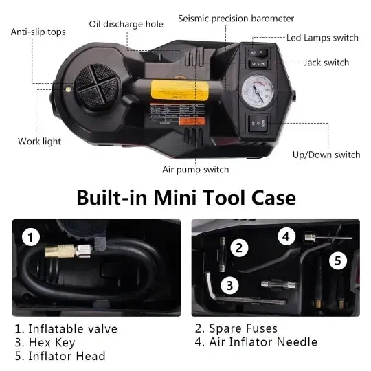 Last Day Clearance 3-in-1 Electric Hydraulic Car Jack