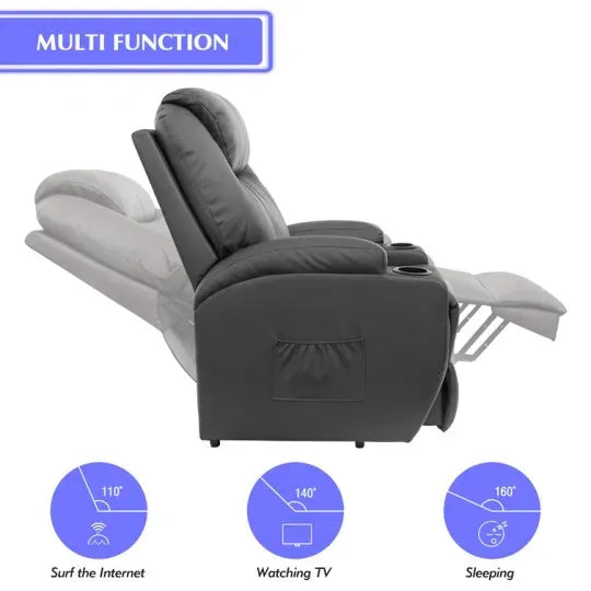 Second Half PriceFaux Leather Power Lift Recliner Chair with Massage and Heating Functions