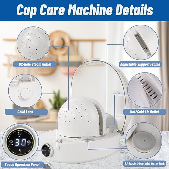 Last Day For Clearance Automatic Cap Cleaner with steam and Dry