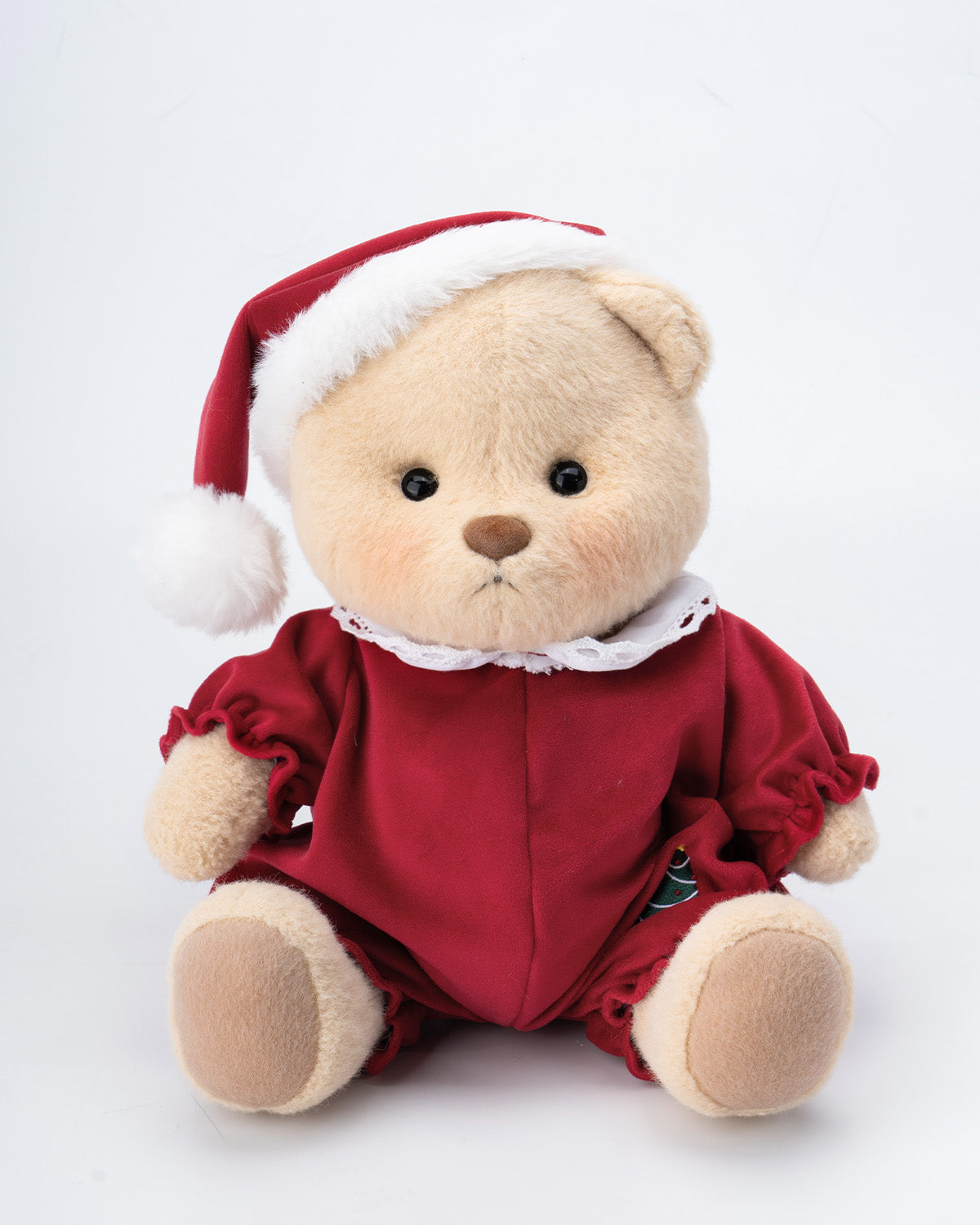 Getahug Christmas Red Pajamas Bear | Handmade Jointed Teddy Bear Gift