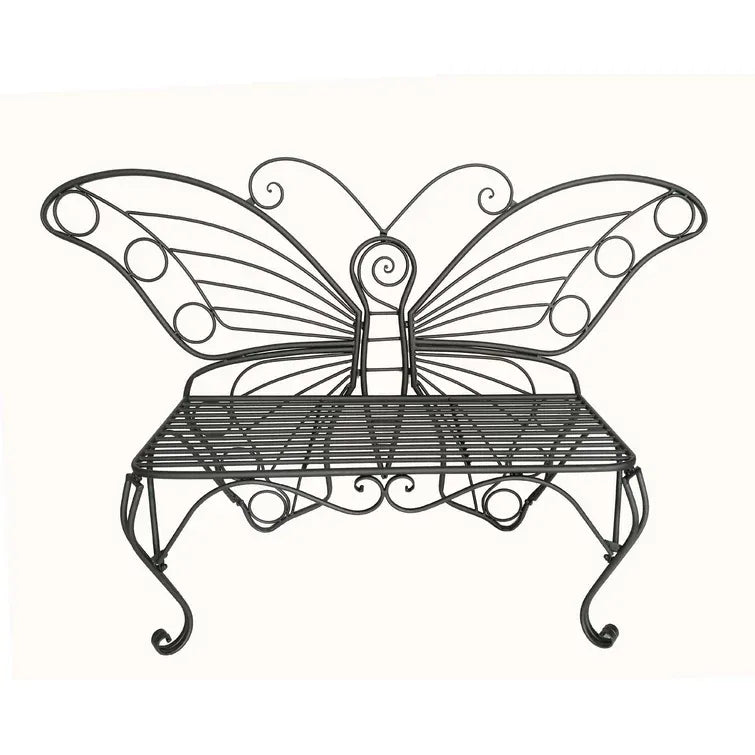 Last Day Special - Butterfly Metal Two People Outdoor Bench