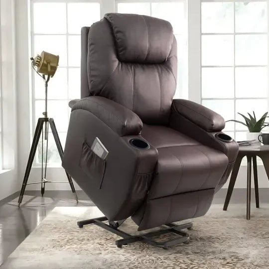 Second Half PriceFaux Leather Power Lift Recliner Chair with Massage and Heating Functions