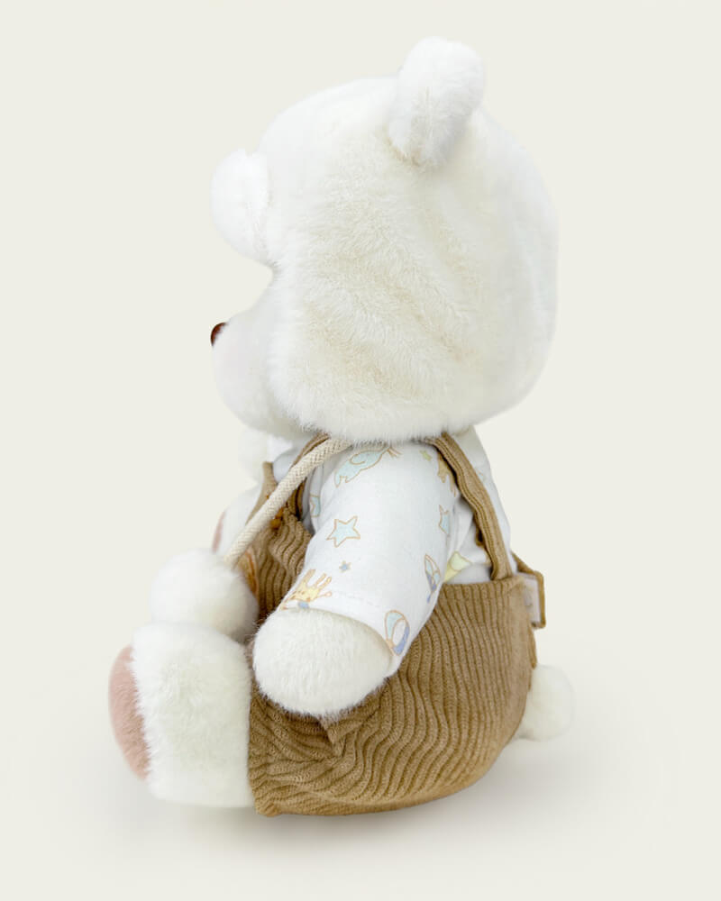 Getahug White Mink Hat Bear | Handmade Jointed Teddy Bear Gift