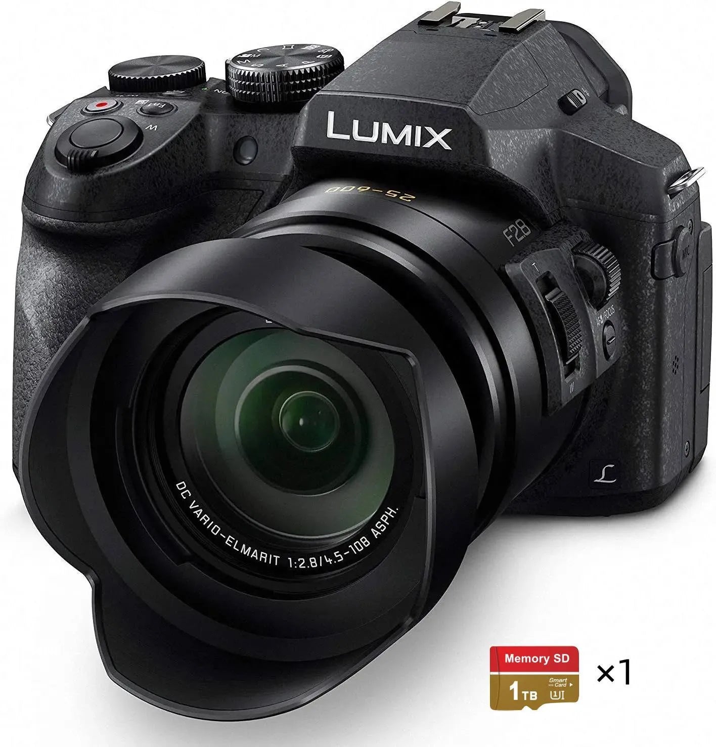 LUMIX FZ300 Long Zoom Digital Camera Features 12.1 Megapixel, 1/2.3-Inch Sensor, 4K Video, WiFi, Splash & Dustproof Camera Body, LEICA DC 24X F2.8 Zoom Lens - DMC-FZ300K