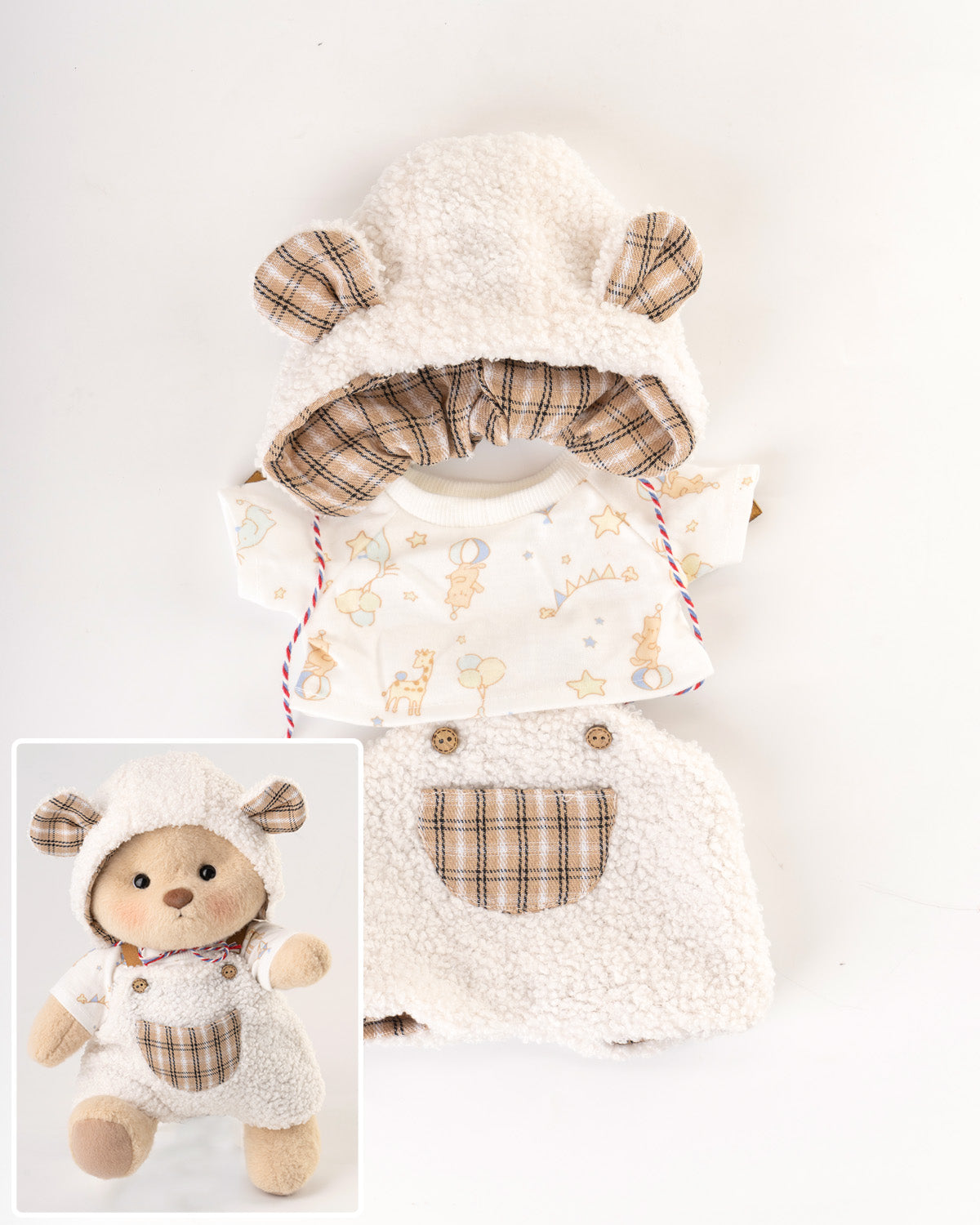 Getahug Brown Sheep Bear | Handmade Jointed Teddy Bear Gift