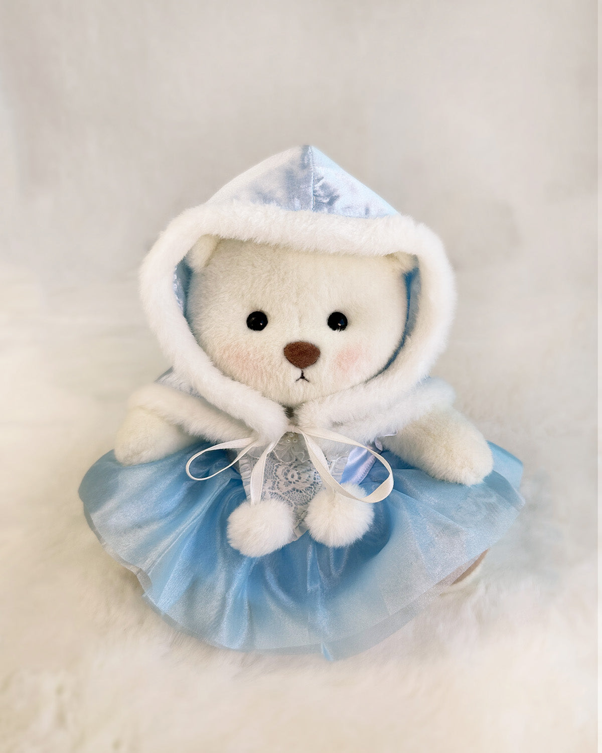 Getahug Christmas Blue Ice Princess Dress Bear | Handmade Jointed Teddy Bear Gift