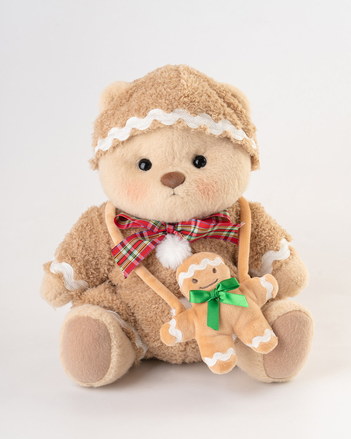 Getahug Christmas Gingerbread Man Bear | Handmade Jointed Teddy Bear Gift