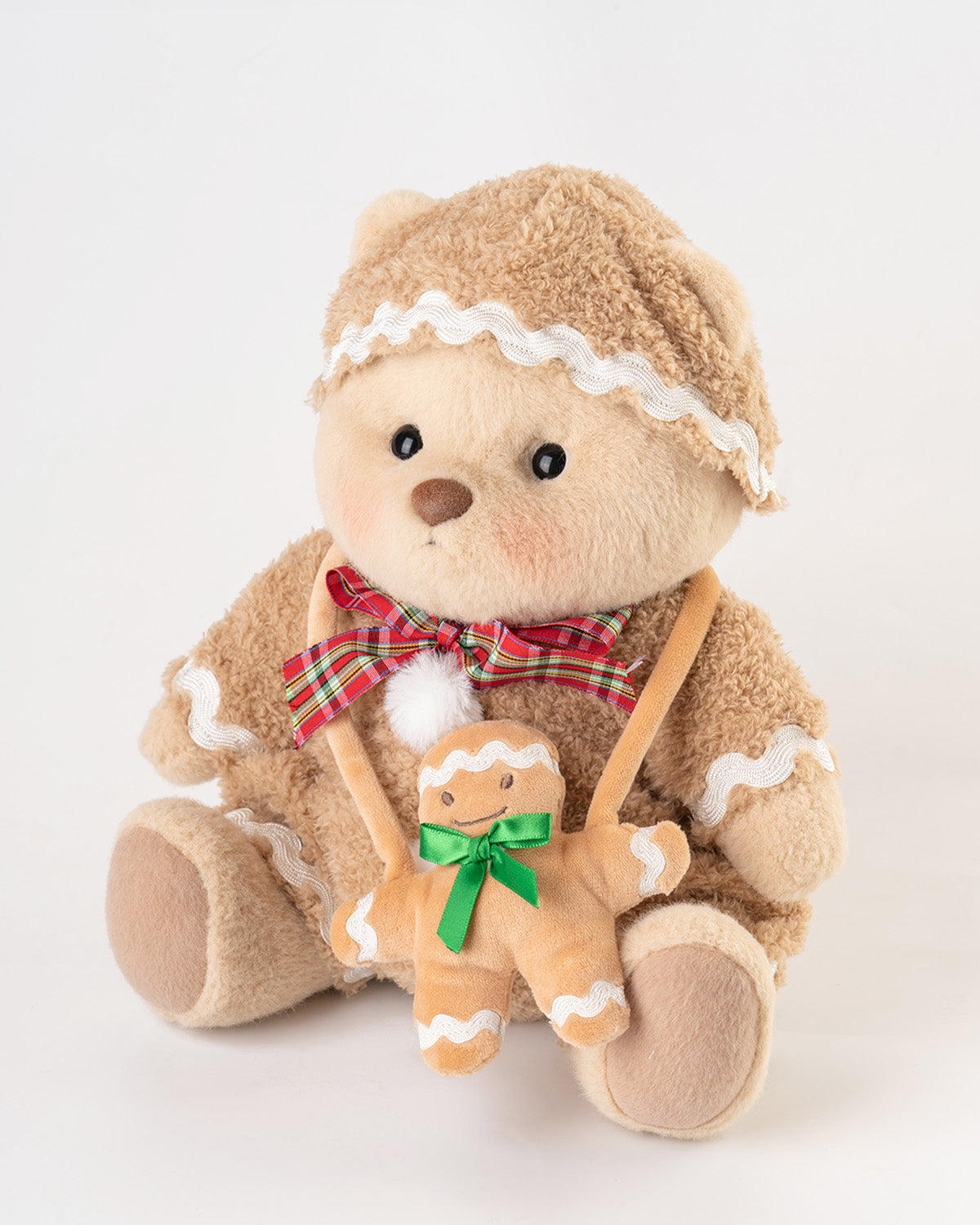 Getahug Christmas Gingerbread Man Bear | Handmade Jointed Teddy Bear Gift