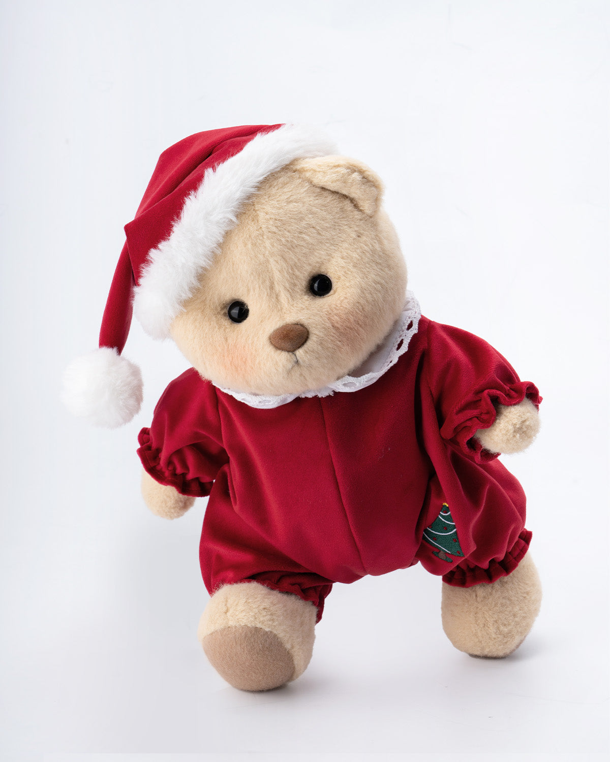 Getahug Christmas Red Pajamas Bear | Handmade Jointed Teddy Bear Gift