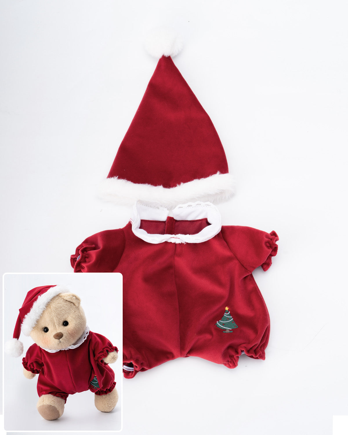 Getahug Christmas Red Pajamas Bear | Handmade Jointed Teddy Bear Gift