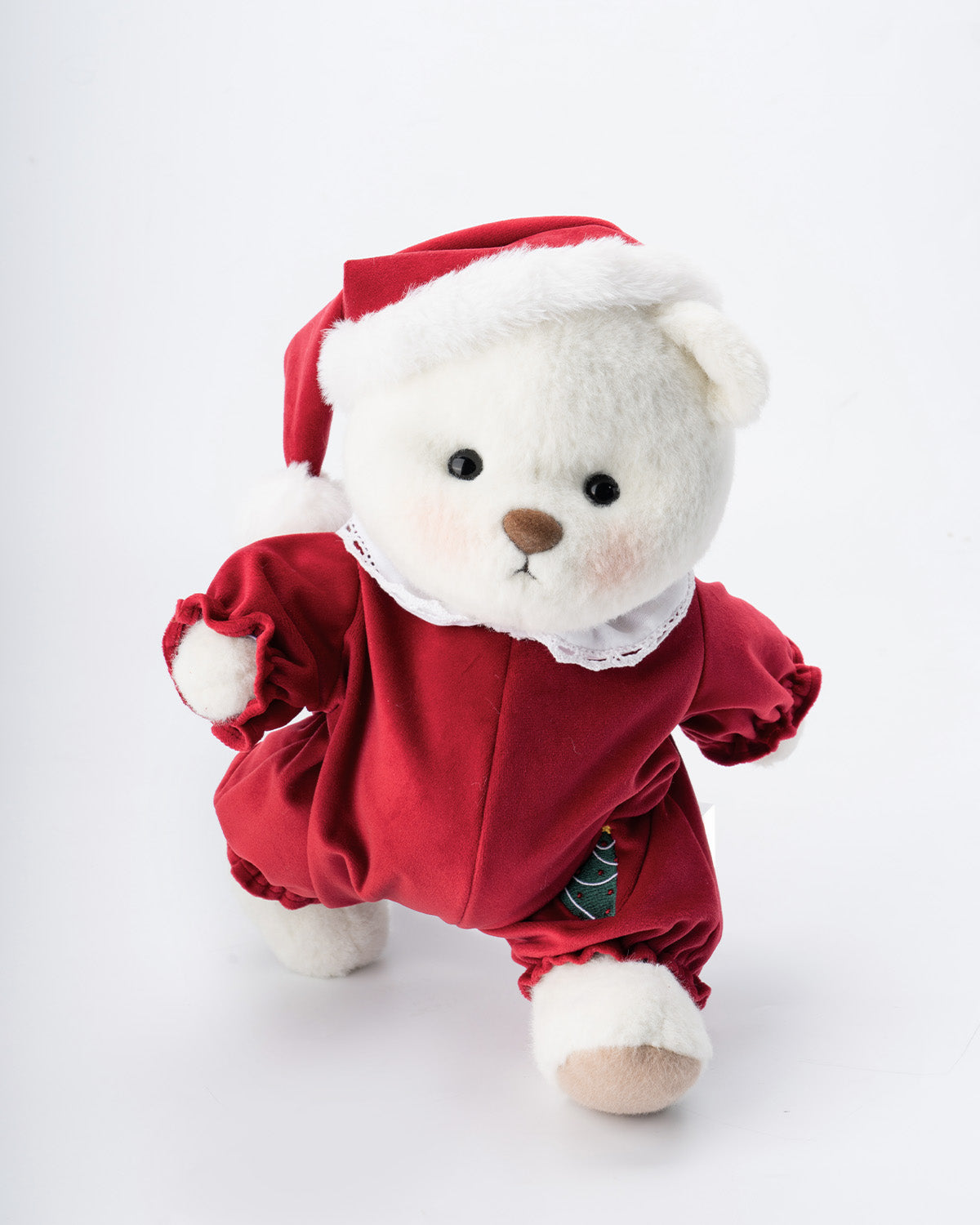 Getahug Christmas Red Pajamas Bear | Handmade Jointed Teddy Bear Gift