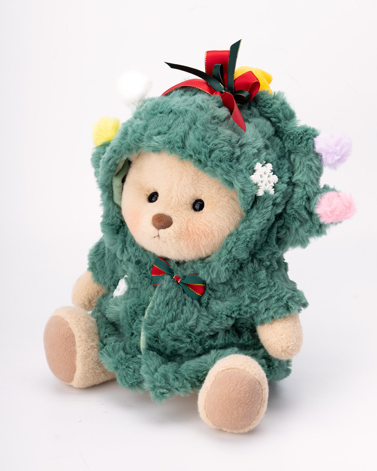 Getahug Fluffy Christmas Tree Bear | Handmade Jointed Teddy Bear Gift