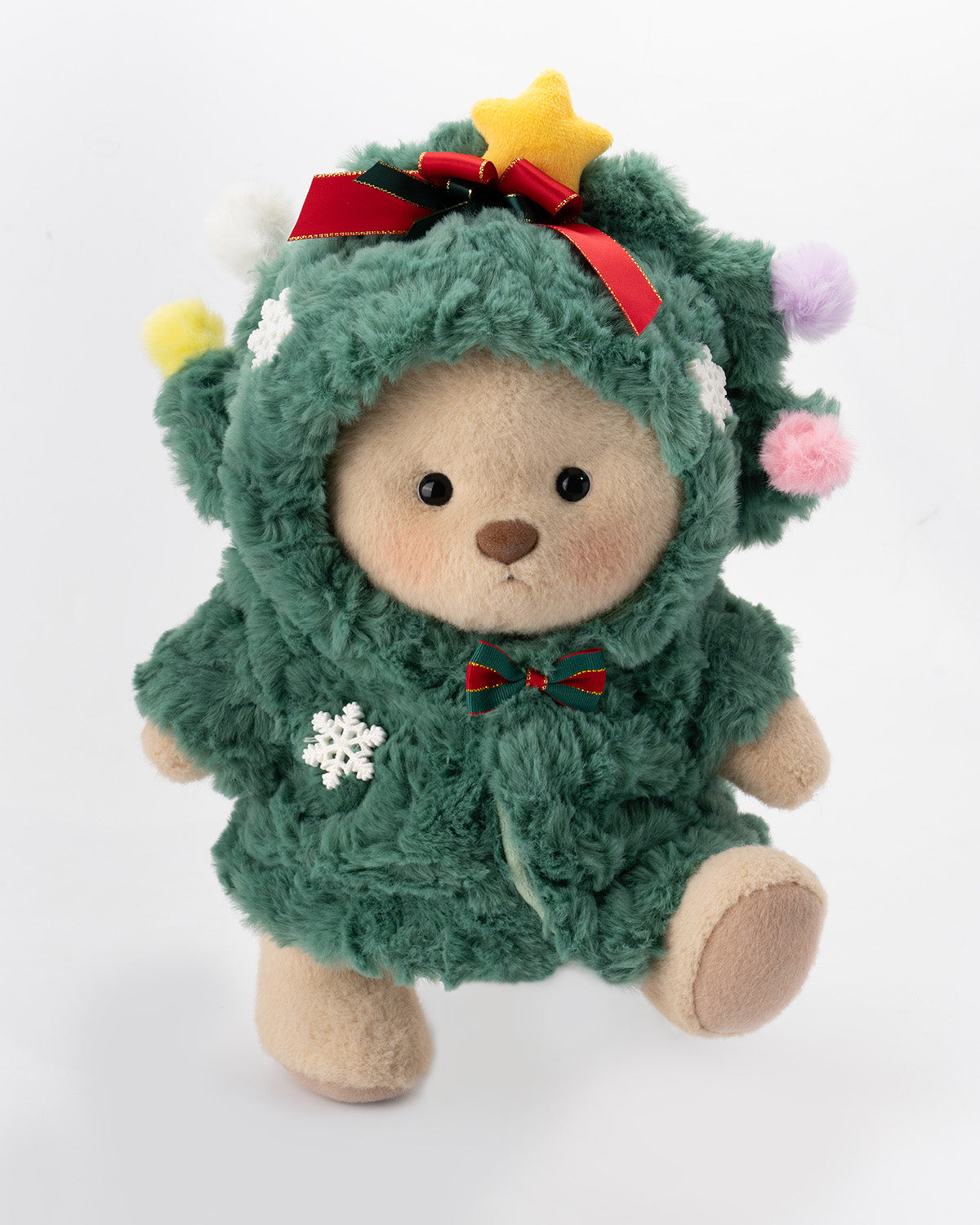 Getahug Fluffy Christmas Tree Bear | Handmade Jointed Teddy Bear Gift