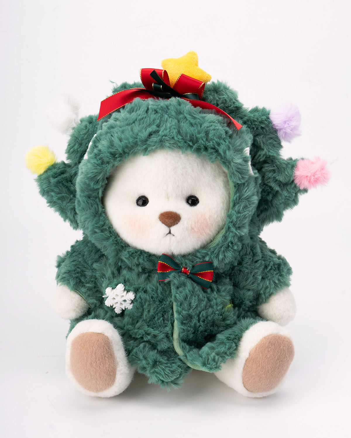 Getahug Fluffy Christmas Tree Bear | Handmade Jointed Teddy Bear Gift