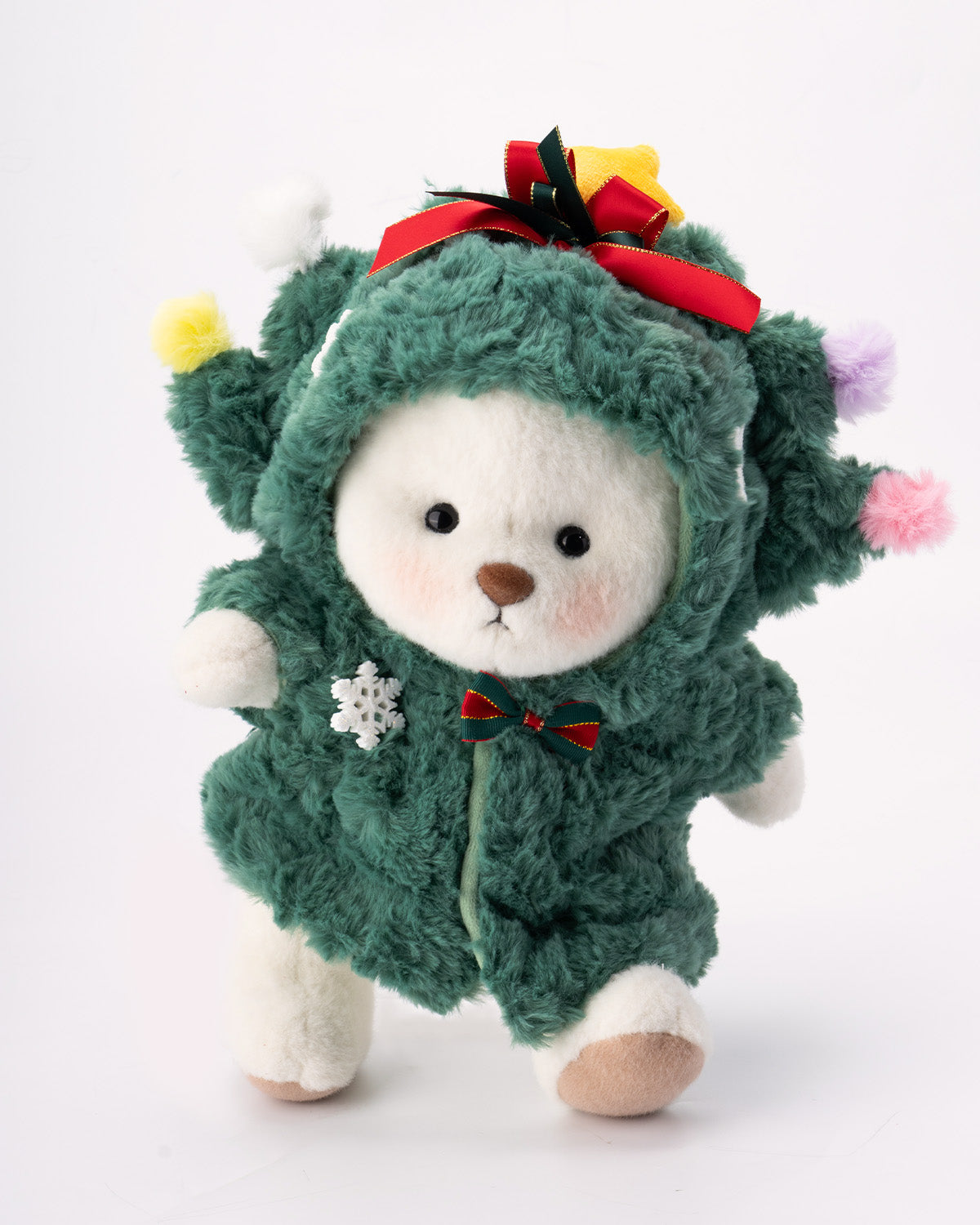 Getahug Fluffy Christmas Tree Bear | Handmade Jointed Teddy Bear Gift