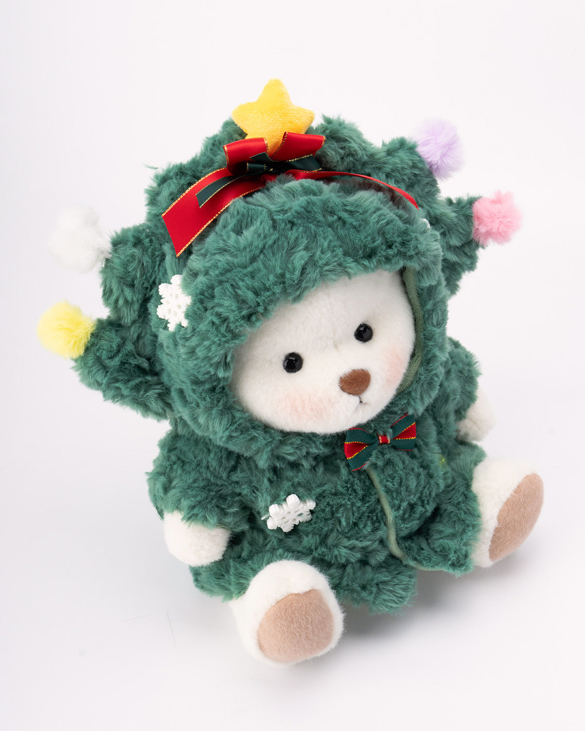 Getahug Fluffy Christmas Tree Bear | Handmade Jointed Teddy Bear Gift