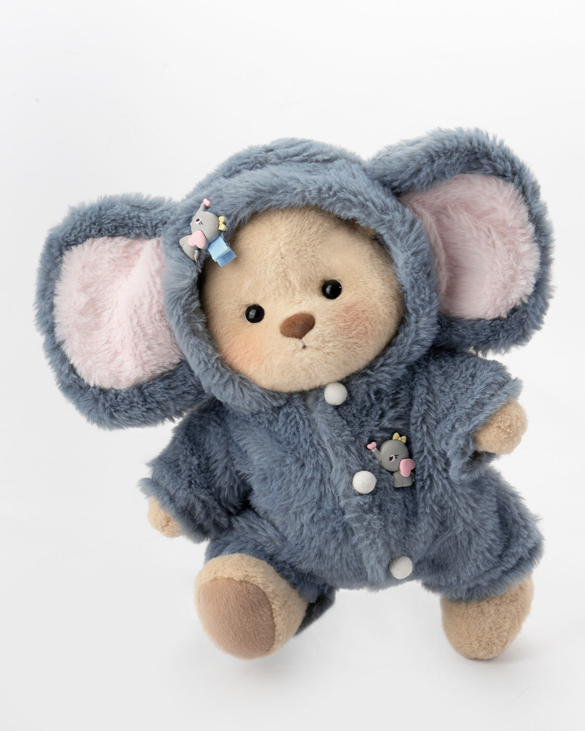 Getahug Fluffy Little Elephant Bear | Handmade Jointed Teddy Bear Gift