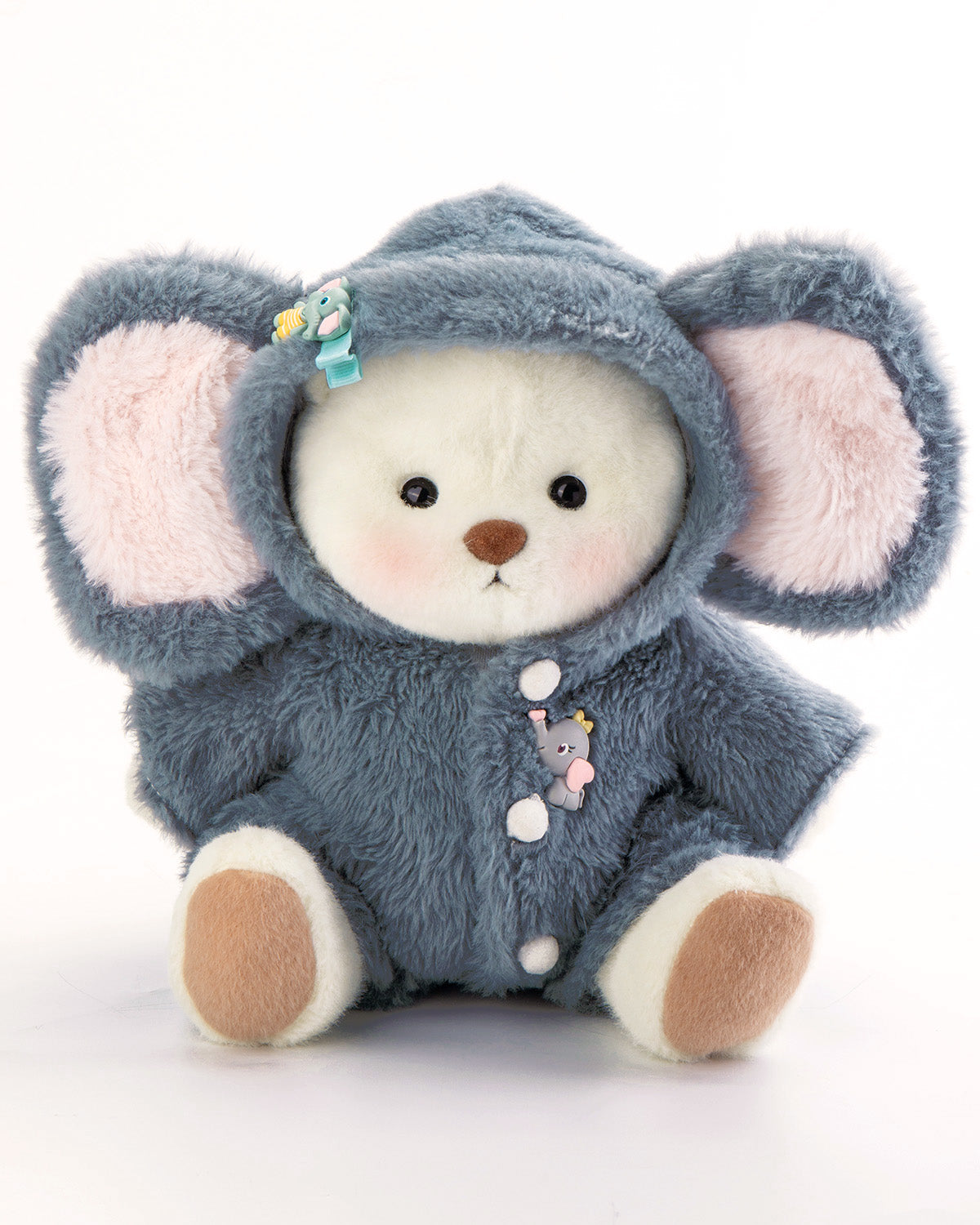 Getahug Fluffy Little Elephant Bear | Handmade Jointed Teddy Bear Gift