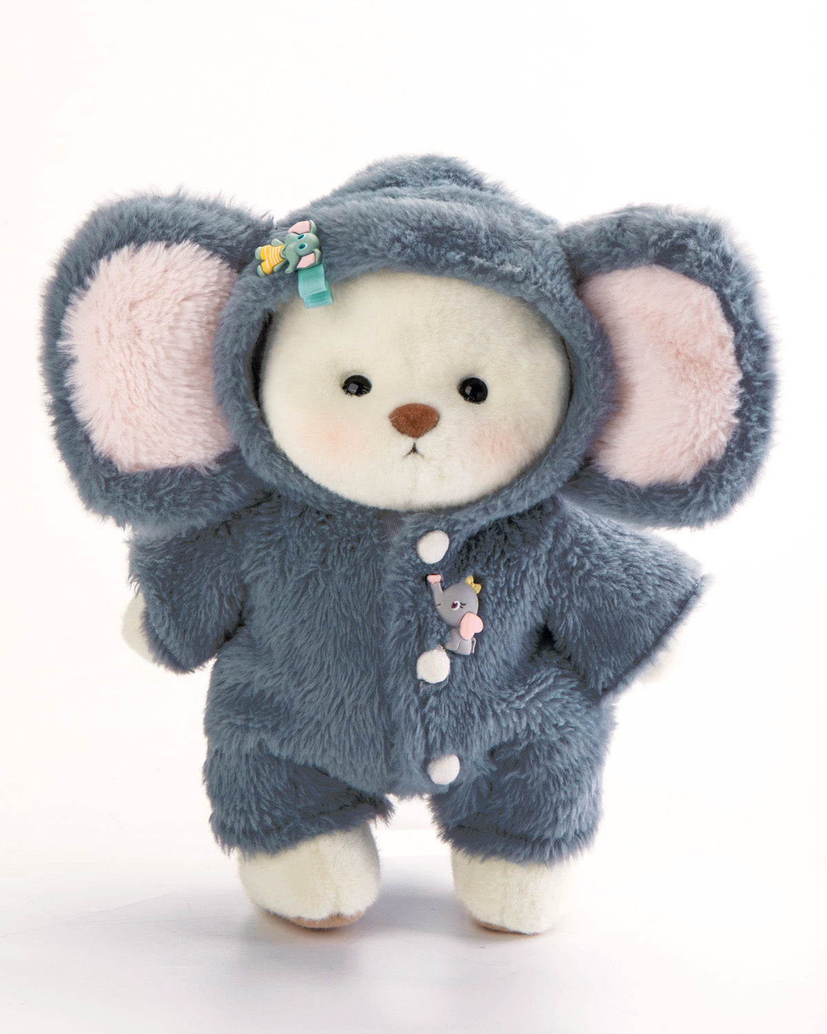 Getahug Fluffy Little Elephant Bear | Handmade Jointed Teddy Bear Gift