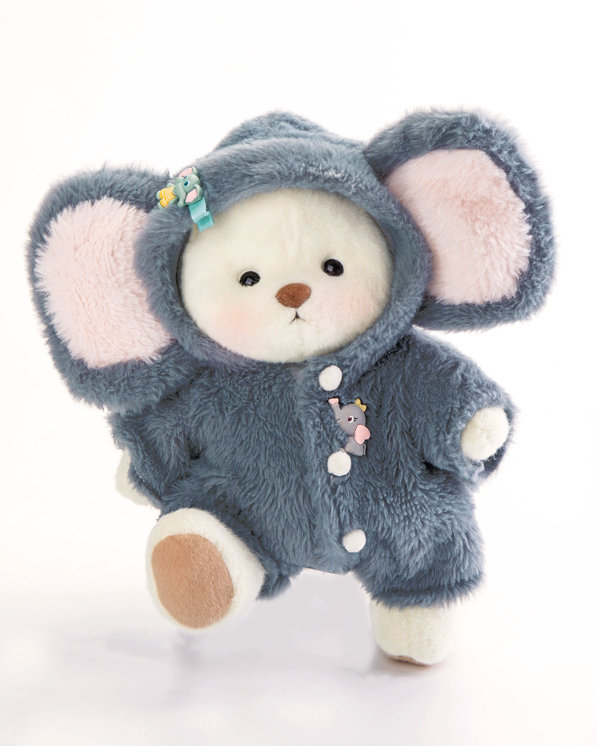 Getahug Fluffy Little Elephant Bear | Handmade Jointed Teddy Bear Gift