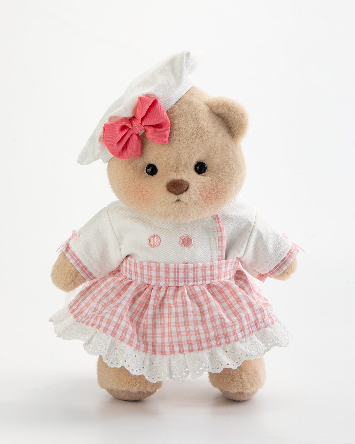 Getahug Sweet Pastry Chef White Teddy Bear | Handmade Stuffed Animal Gift