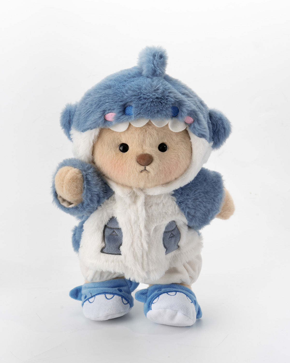 Getahug Fluffy Shark Bear | Handmade Jointed Teddy Bear Gift