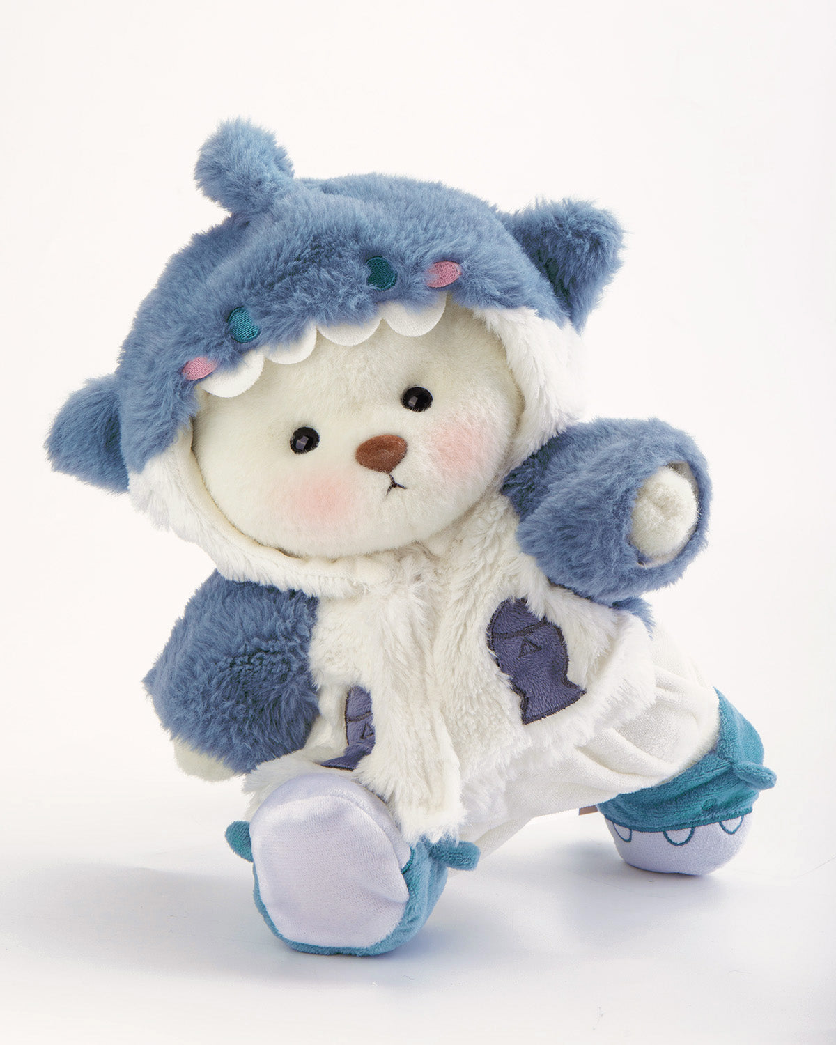 Getahug Fluffy Shark Bear | Handmade Jointed Teddy Bear Gift