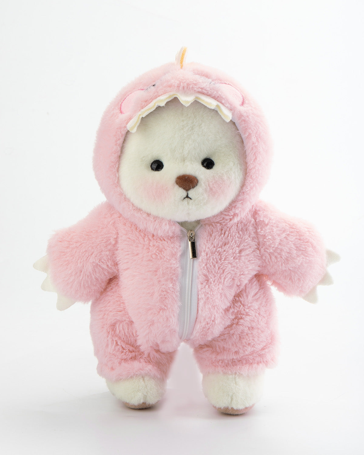 Getahug Pink Furry Dino Bear | Handmade Jointed Teddy Bear Gift