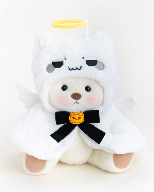 Getahug Halloween Ghost Cape White Teddy Bear | Handmade Jointed Toy Gift