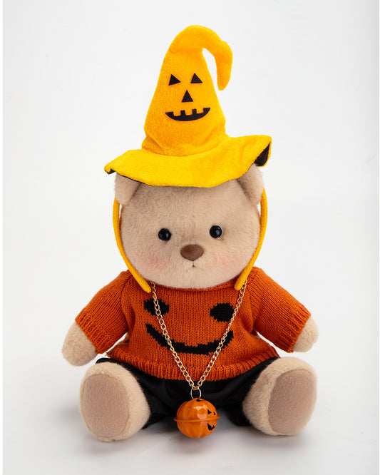 Getahug Halloween Pumpkin Hat Bear | Handmade Jointed Teddy Bear Gift