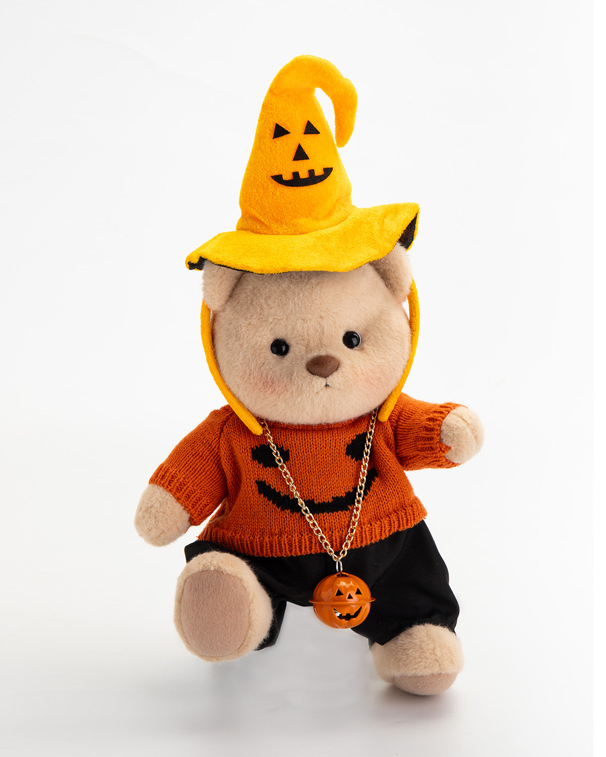 Getahug Halloween Pumpkin Hat Bear | Handmade Jointed Teddy Bear Gift