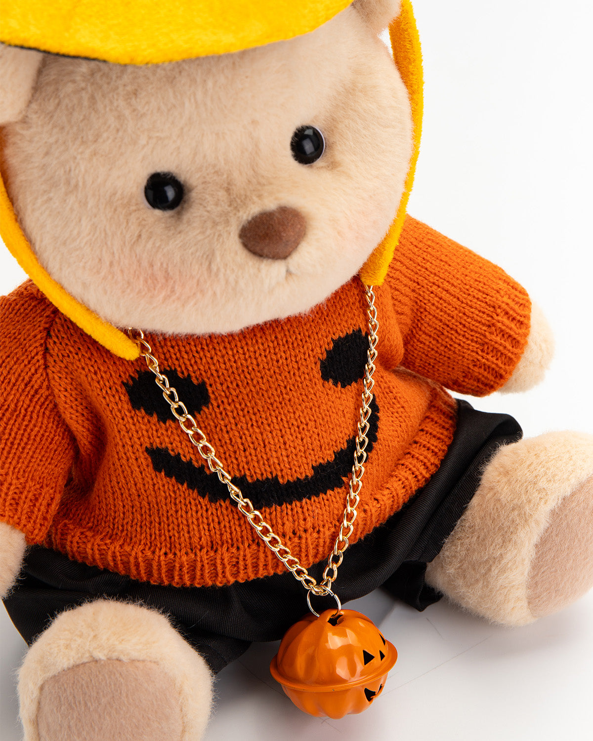 Getahug Halloween Pumpkin Hat Bear | Handmade Jointed Teddy Bear Gift