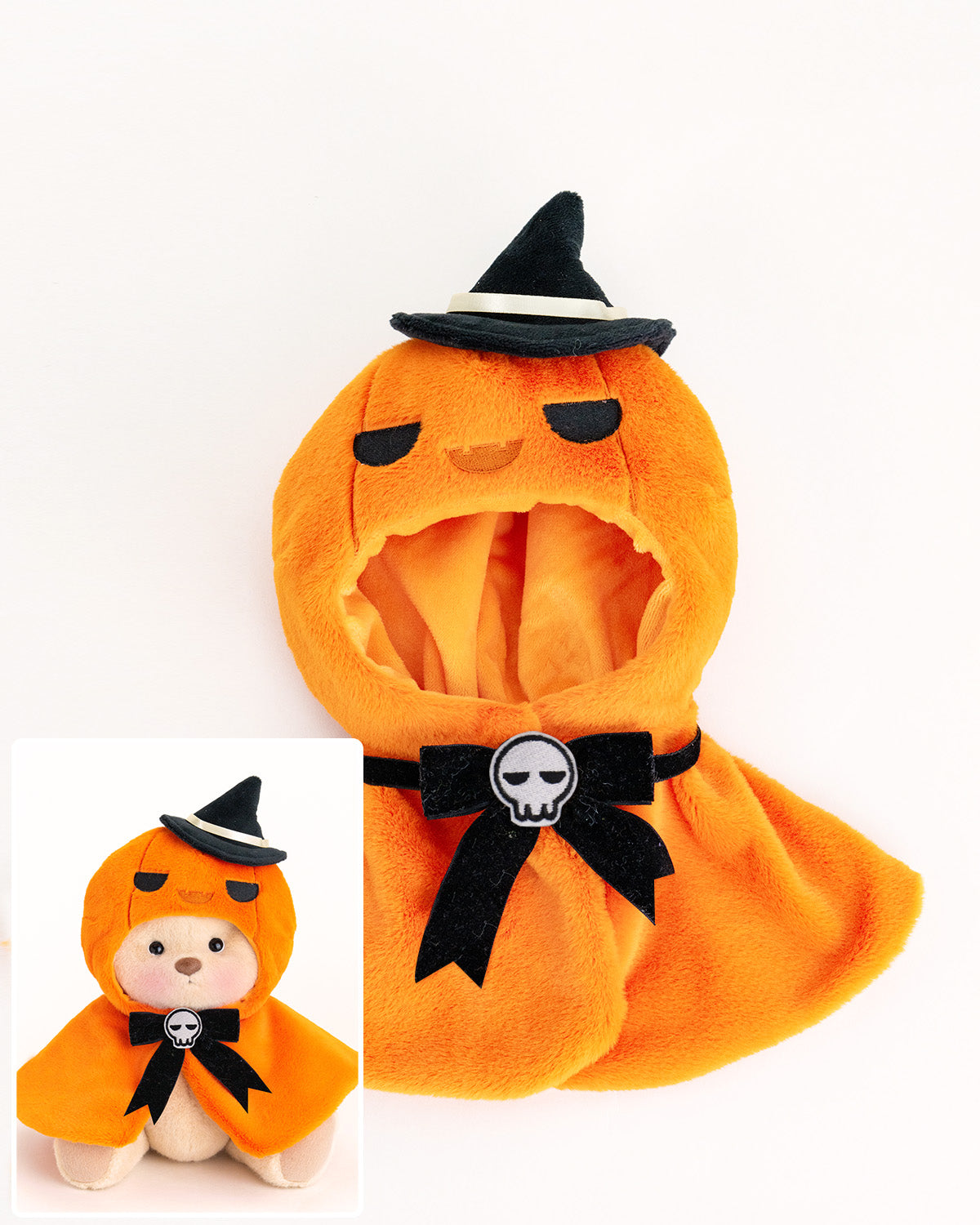 Getahug Halloween Pumpkin Cape Bear | Handmade Jointed Teddy Bear Gift