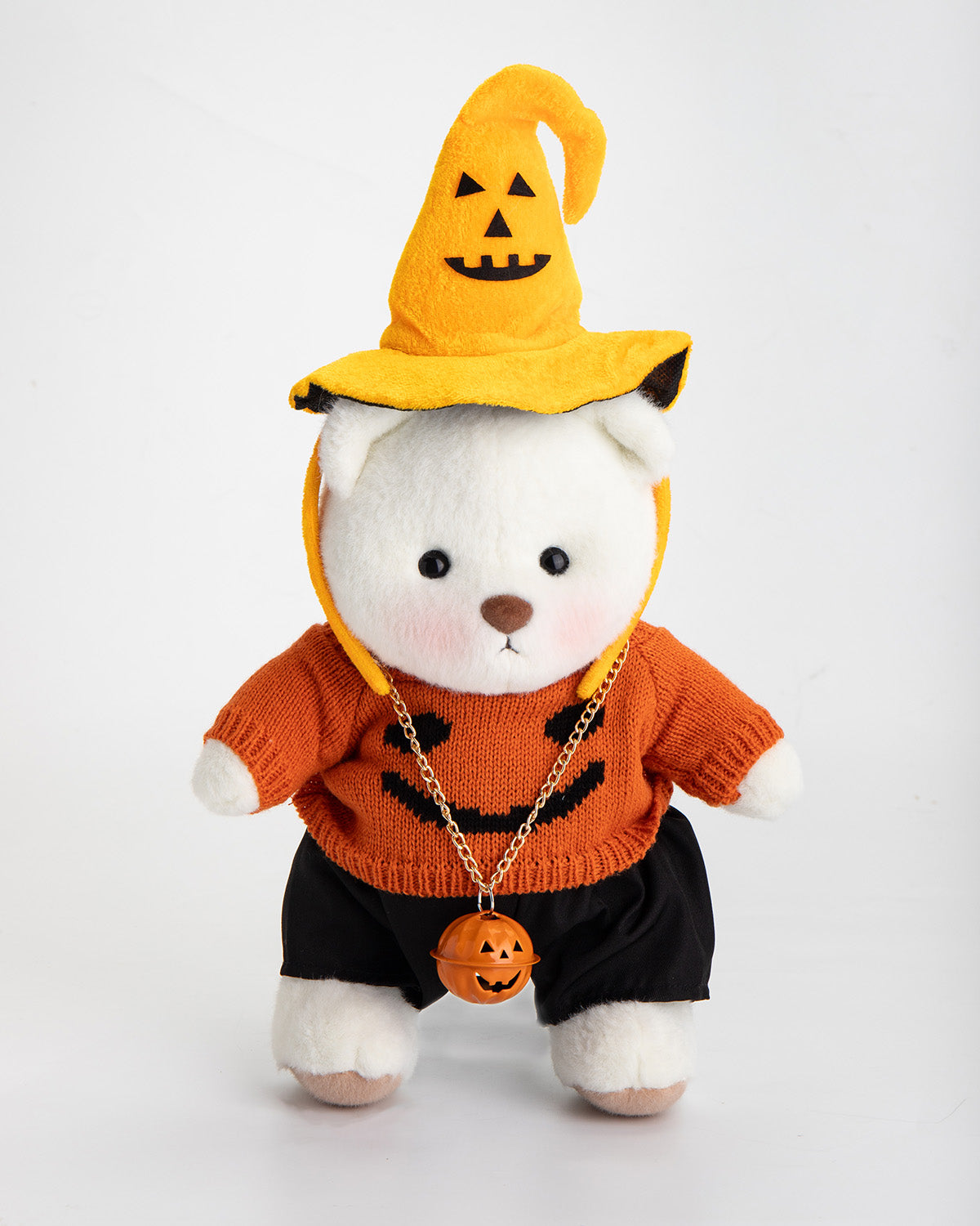 Getahug Halloween Pumpkin Hat Bear | Handmade Jointed Teddy Bear Gift