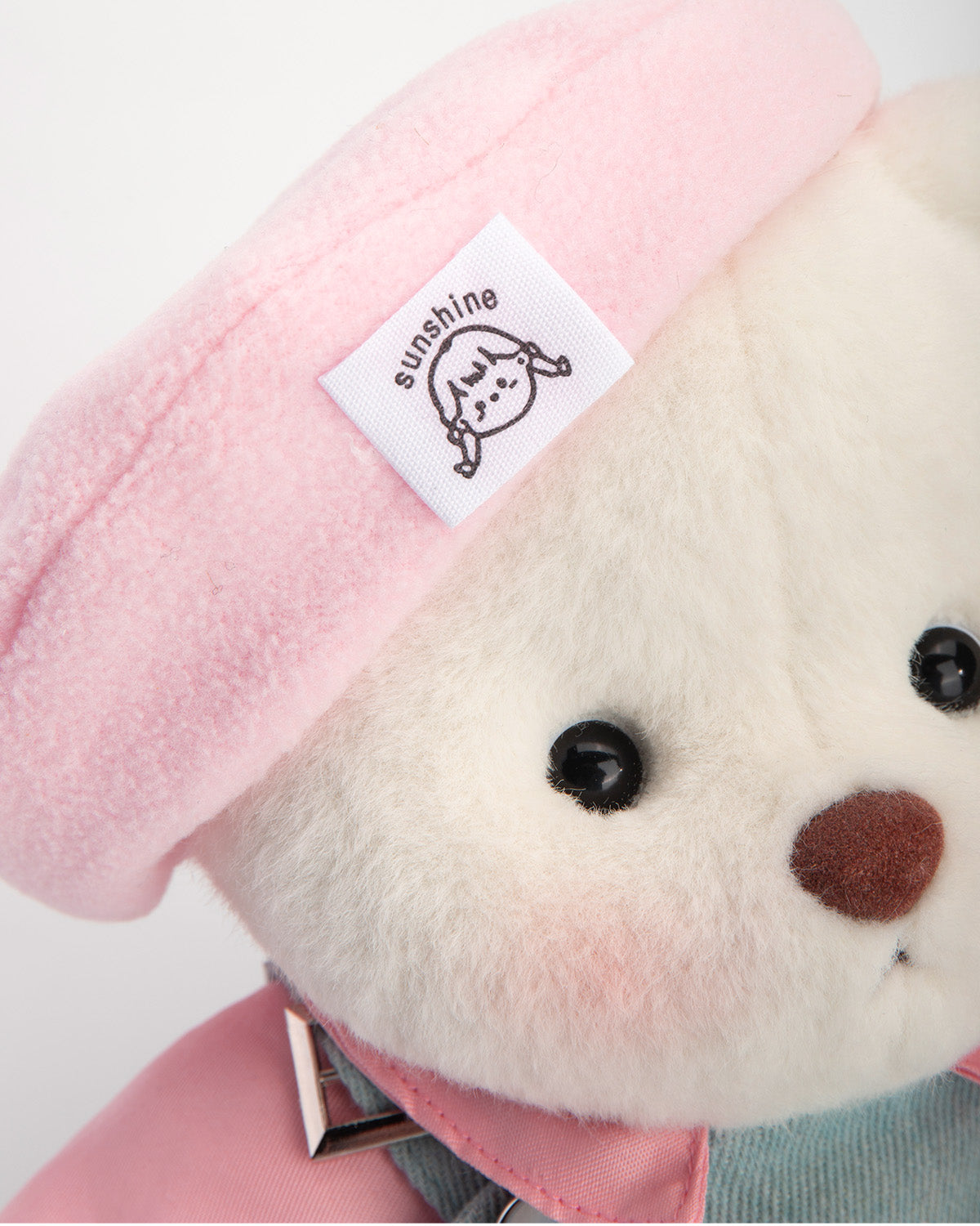 Getahug Pink Beanie Overalls Bear | Handmade Jointed Teddy Bear Gift