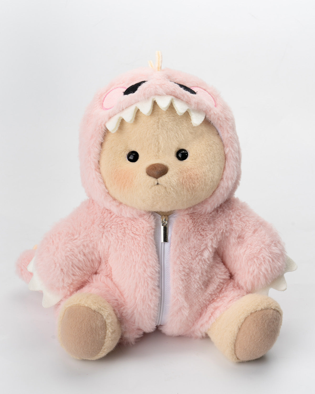 Getahug Pink Furry Dino Bear | Handmade Jointed Teddy Bear Gift