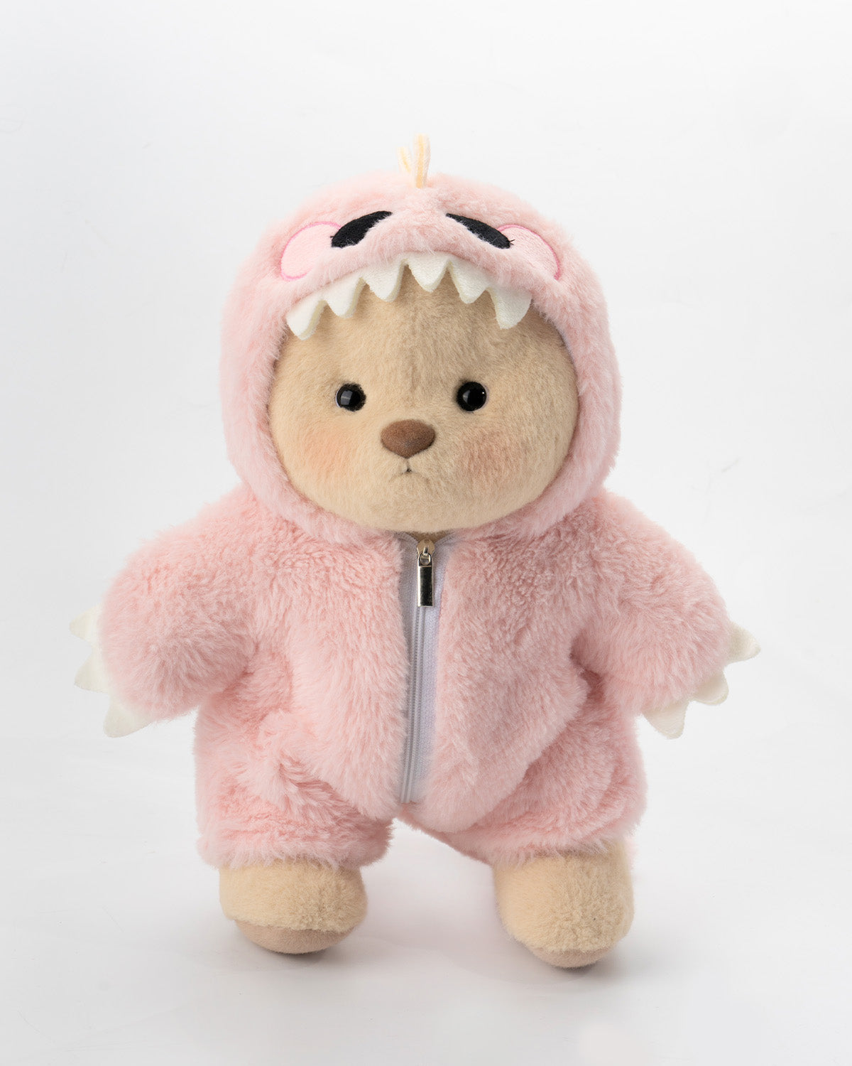 Getahug Pink Furry Dino Bear | Handmade Jointed Teddy Bear Gift