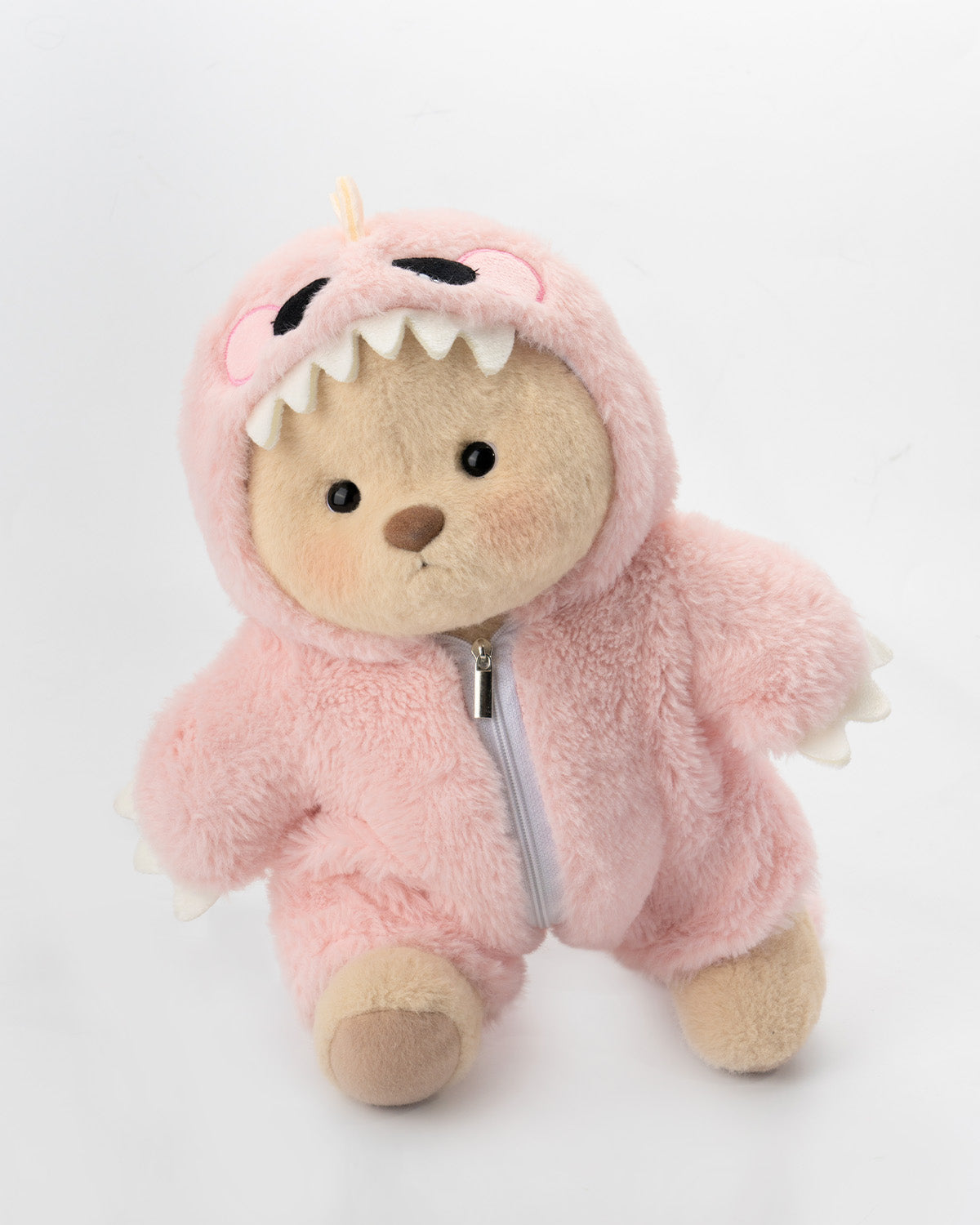 Getahug Pink Furry Dino Bear | Handmade Jointed Teddy Bear Gift