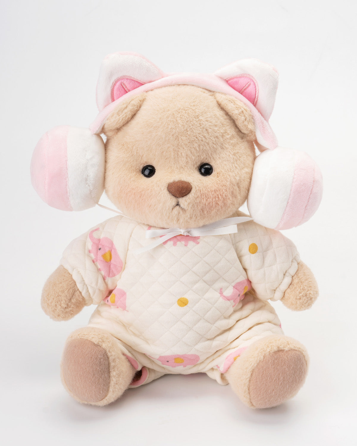 Getahug Pink Headphones Bodysuit Bear | Handmade Jointed Teddy Bear Gift