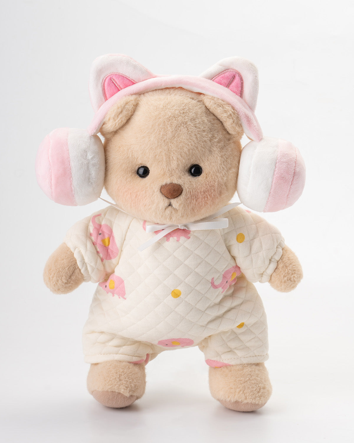 Getahug Pink Headphones Bodysuit Bear | Handmade Jointed Teddy Bear Gift