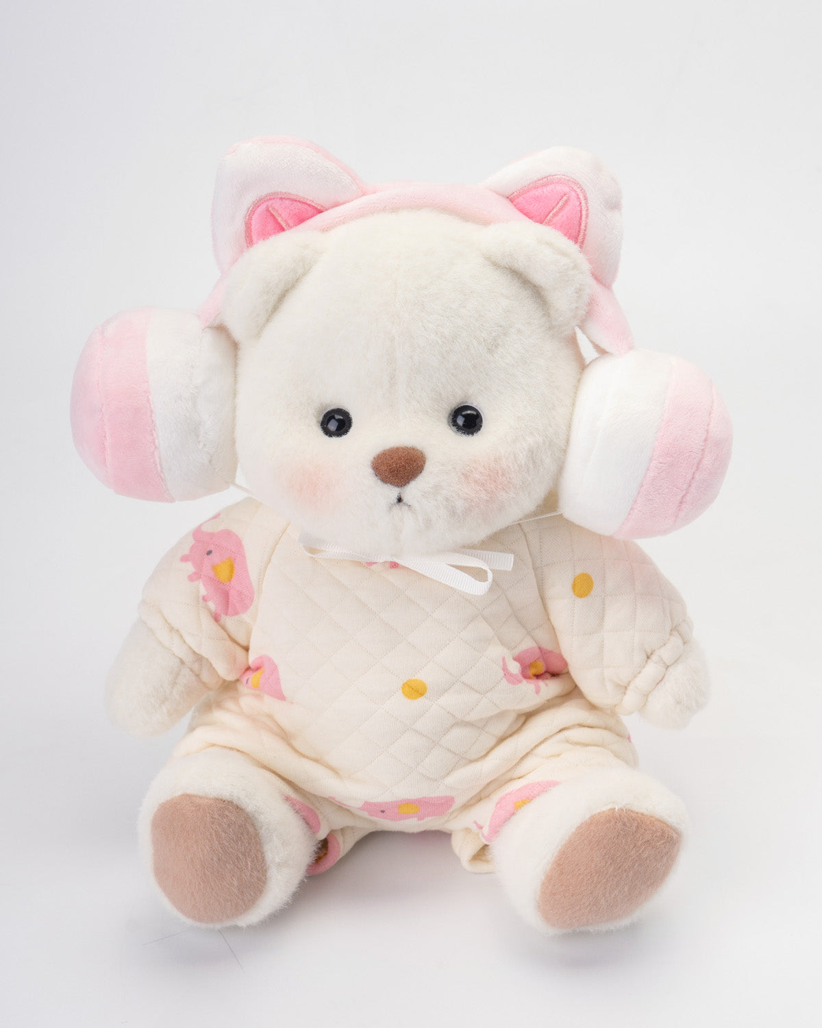 Getahug Pink Headphones Bodysuit Bear | Handmade Jointed Teddy Bear Gift