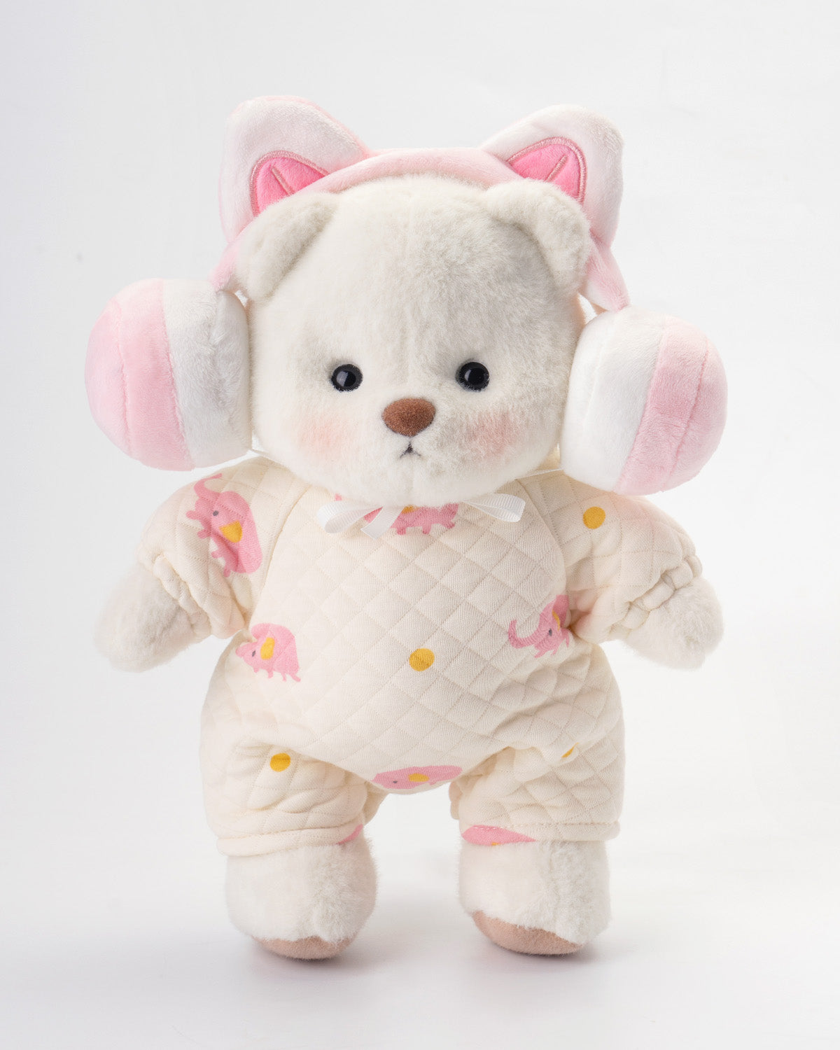 Getahug Pink Headphones Bodysuit Bear | Handmade Jointed Teddy Bear Gift